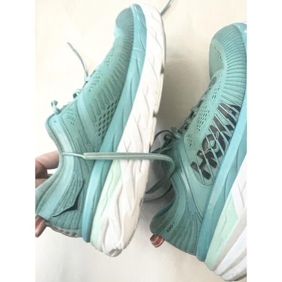 Hoka One One Women's Sneakers in Teal and White - Picture 13 of 14